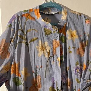 Floral Zara Maxi Dress with Button Front